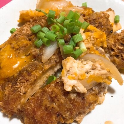 ぴーマンさん♬こんにちは♡

カツとじ丼にして頂きました！
味付けがとっても美味しかったです♡
御馳走さまでした(*´╰╯`๓)♬